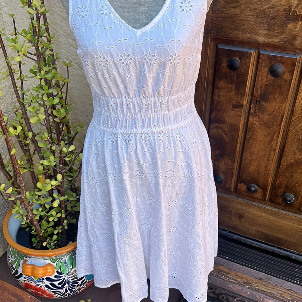 White Eyelet Nicole Miller Sundress, size S